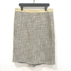 Banana Republic Factory Metallic Tweed Fully Lined Back Ruffle Skirt - 14 - NWT